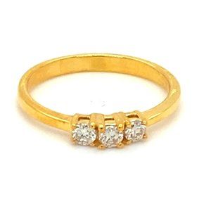 Diamonds .12ct Solid 14K Yellow Gold Ring